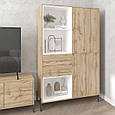 Комплект у вітальню Норді з 2-х позицій: Шафа-буфет/Тумба ТВ Дуб Тахо/Білий, фото 3