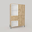 Шафа-буфет Норді на ніжках 1730х1000х400 мм Дуб Тахо/Білий, фото 2