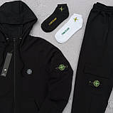 Спортивний костюм унісекс чорний худі та штани двонитка XS, S, M, L, XL, XXL, XXXL, фото 5