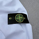 Худі двонитка скапюшоном на змійці біле Stone Island XS, S, M, L, XL, XXL, фото 5