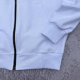 Худі двонитка скапюшоном на змійці біле Stone Island XS, S, M, L, XL, XXL, фото 4