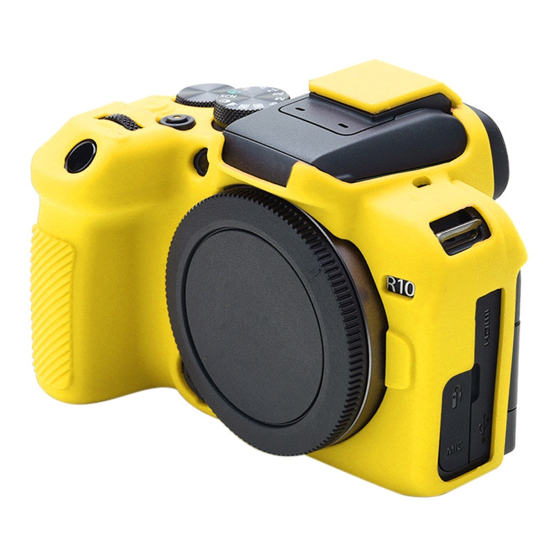 Захисний силіконовий чохол для фотоапаратів Canon EOS R10 — жовтий