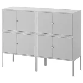 IKEA LIXHULT ЛІКСХУЛЬТ комбінація шаф, сірий, 120x35x92 см (292.791.86)