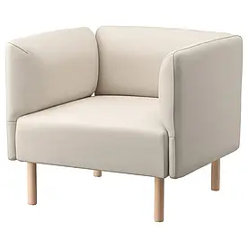 IKEA LILLEHEM ЛІЛЛЕХЕМ крісло, ВІССЛЕ/бежевий деревина (494.703.20)