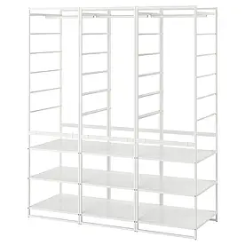 IKEA JONAXEL ЙОНАКСЕЛЬ гардероб, комбінація, білий, 148x51x173 см (093.062.04)