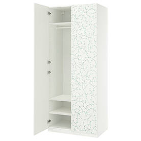 IKEA PAX / LINNABERG комбінований гардероб, білий/з малюнком, 100x60x236 см (895.726.56)