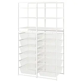 IKEA JONAXEL ЙОНАКСЕЛЬ комбінація для відкритог зберігання, білий, 99x51x173 см (393.239.90)