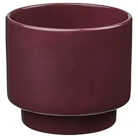 IKEA DRAKFRUKT горщик для рослини, в/зовні коричнево-червоний, 12 см (005.705.14)