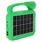 Фонарь аккумуляторный переносной с солнечной панелью JA-2002 SOLAR CHARGING Салатовый, фото 3