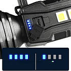 Ліхтар обхідний акумуляторний LED+3*COB CX-8809 Multifunction Searchlight Чорний, фото 9