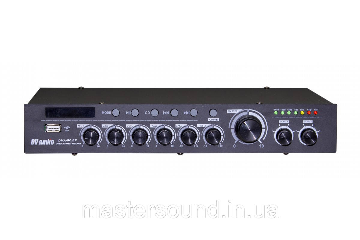 Трансляційний мікшер-підсилювач DV audio DMA-60.2P, фото 1