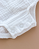 Дитячий мусліновий боді кімоно з коротким рукавом Молочний MUSLIN BABY, фото 2