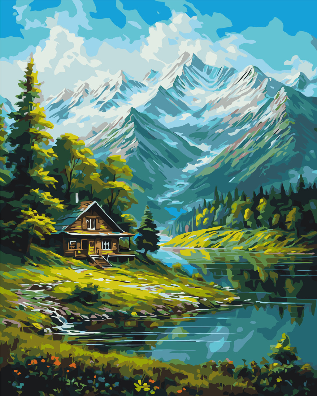 Картина за номерами Гірський пейзаж 40*50 см Оригамі LW 3437, фото 1