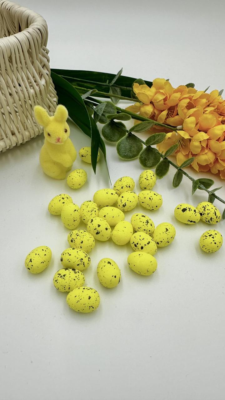 Яйце пінопластове декоративне. Колір жовтий. 2 см, фото 1