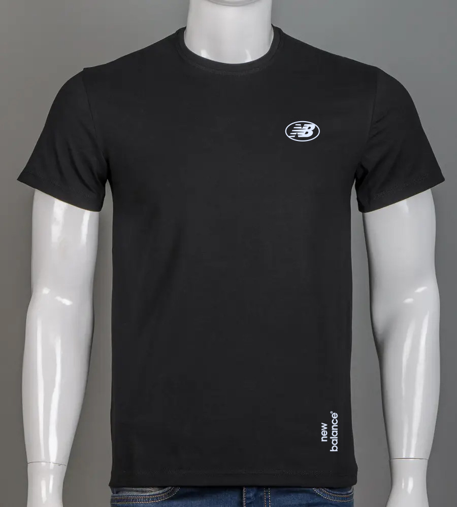 Футболка 100% Х/Б New Balance 4408м (Уп.4шт M-XXL), Чорний