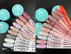 Демонстраційна палітра-віяло моделюючих гелів Builder Gel Дизайнер 55 мл.