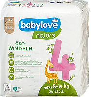 Підгузки Babylove nature Німеччина 4 (8-14кг) 34 шт