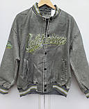 Куртка шкіряна жіноча варенка сіра, фото 6