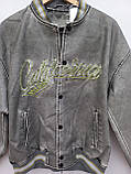 Куртка шкіряна жіноча варенка сіра, фото 7