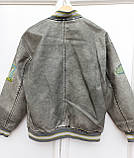 Куртка шкіряна жіноча варенка сіра, фото 9