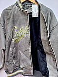 Куртка шкіряна жіноча варенка сіра, фото 10