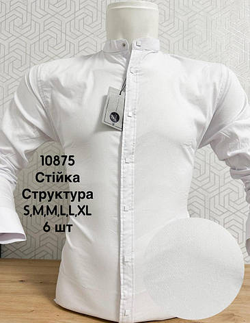 Однотонна сорочка з довгим рукавом Noseda стійка структура, фото 1
