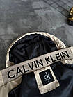 Класична бежева вітровка Calvin Klein водонепроникна чоловіча молодіжна куртка з капюшоном кельвін кляйн, фото 4