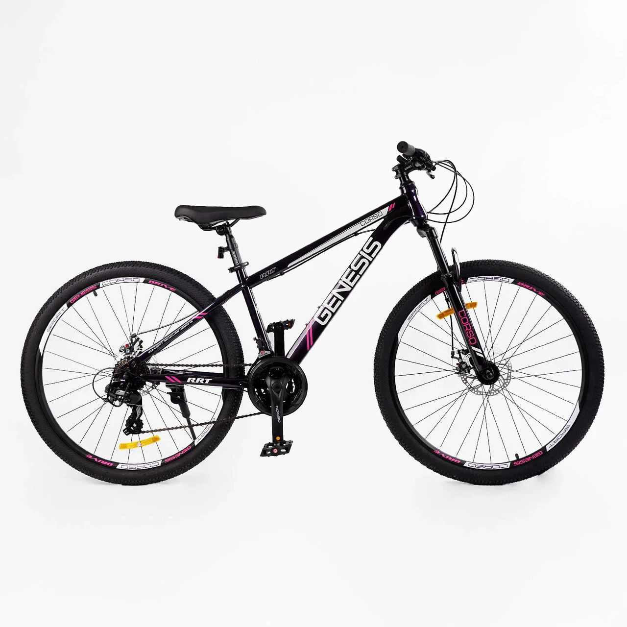 Велосипед гірський спортивний 27.5" Corso Genesis GS-27312 чорний на зріст 145-160 см
