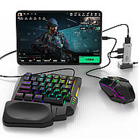 Комплект с конвертером X8 Pro Max клавиатурой и мышкой для телефона смартфона планшета адаптер игровой пабг