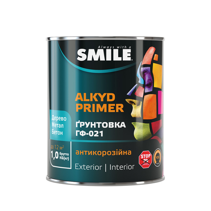 Грунтовка ГФ-021 ЧОРНА, 1кг, Стандарт