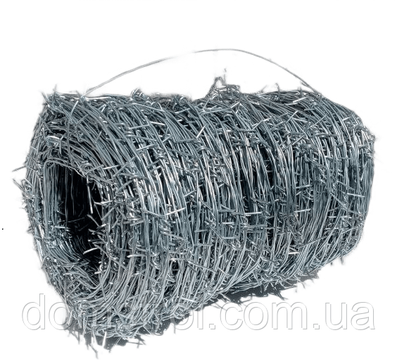 Дріт колючий подвійний (єгоза) 1,8 мм оцинкована рулон 130 м