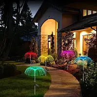 Вулична гірлянда-ліхтар на сонячній батареї Медуза RGB