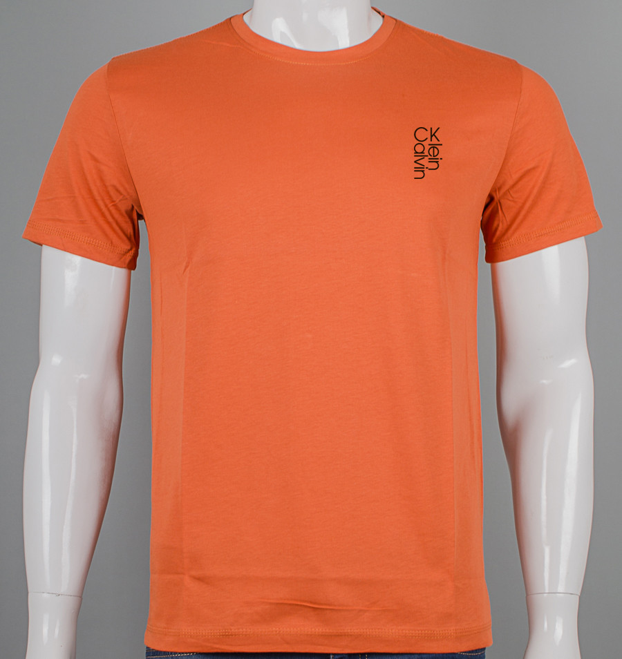 Футболка 100% Х/Б Calvin Klein 4260м (Уп.4шт M-XXL), Цегляний