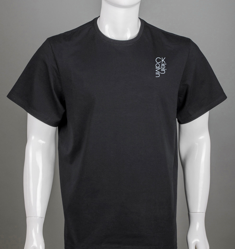 Футболка 100% Х/Б Calvin Klein 4260б (Уп.4шт 3XL,4XL), Чорний