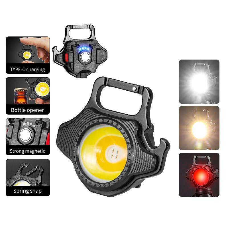 Ліхтар MULTIFUNCTIONAL W5133-COB ULTRA (white+yellow+red), Li-Ion акум., ЗП Type-C, відкривачка, магніт,