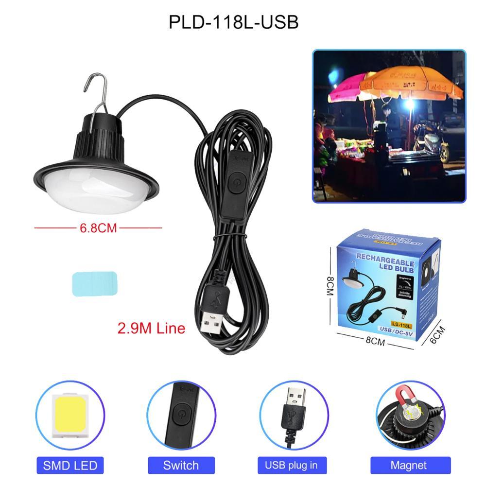 LED-лампа 118L-19SMD, кабель 2.9 м, гак, магніт, живлення від USB