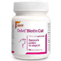 Dolfos Dolvit Biotin Cat (Дольфос Доввіт Біотин) таблетки для котів із біотином для блискучої шерсті 90 таб.