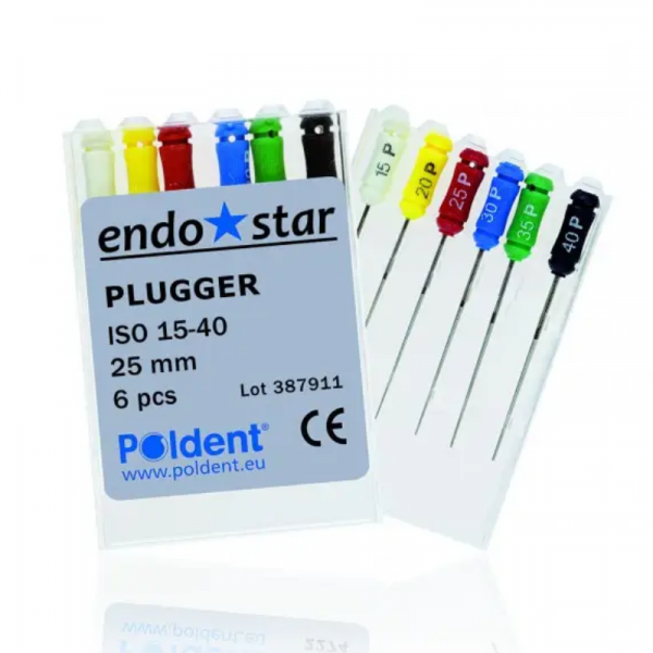 Endostar Finger Pluggers, плагери №15-40 25мм Асорті