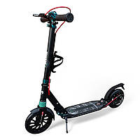 Самокат НЕ ЕЛЕКТРО двоколісний із дисковим гальмом GreatMomentCity. Black. Від 6 років до 120 кг.