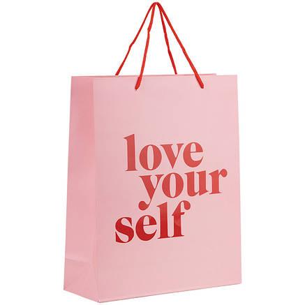 Пакет паперовий подарунковий, 26х32см, Love yourself, фото 1