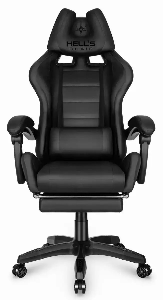 Геймерське крісло з підставкою для ніг Hell's HC-1039 Black