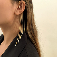 Кафф із ланцюжками "Golden Cascade Ear Cuff", золото