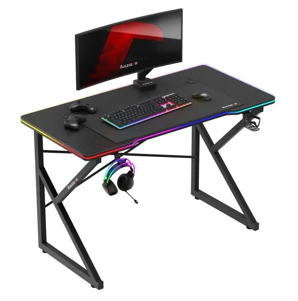 Геймерський стіл HUZARO HERO 1.7 RGB Чорний