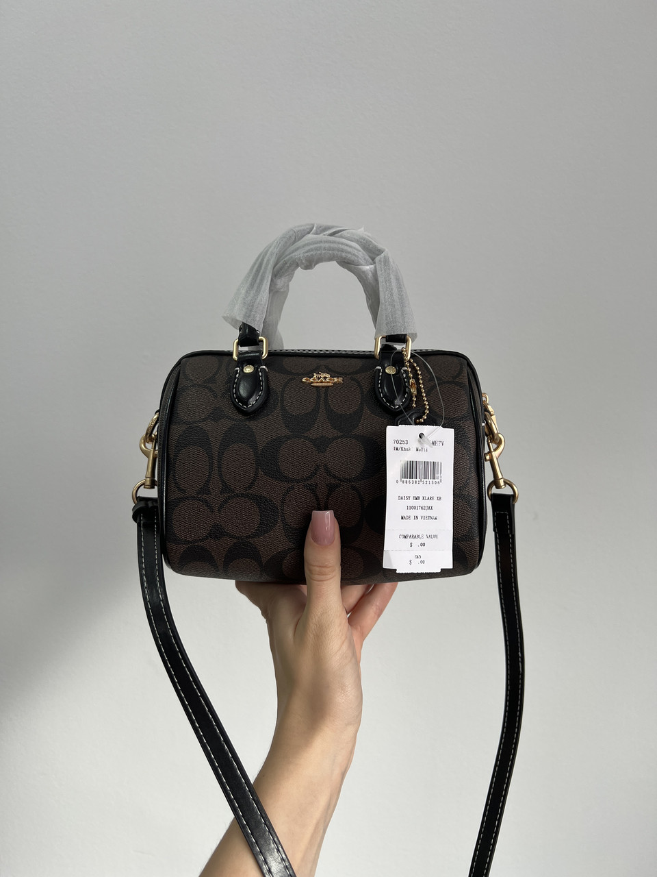 💎 Coach Rowan Brown Satchel In Signature Canvas, фото 1