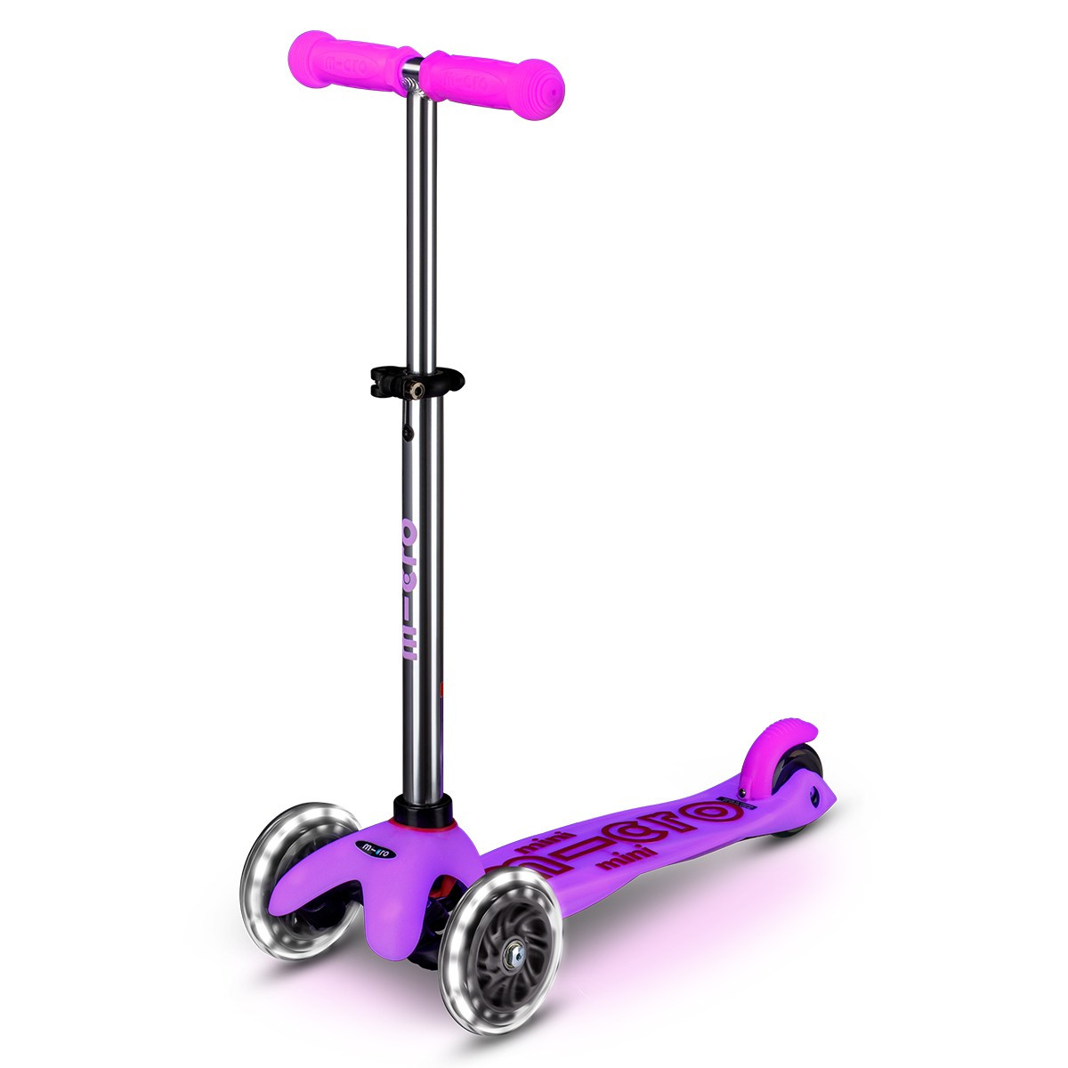 Дитячий самокат Micro серії Mini Deluxe Glow LED - Морозний рожевий MMD217, фото 1