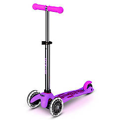 Дитячий самокат Micro серії Mini Deluxe Glow LED - Морозний рожевий MMD217