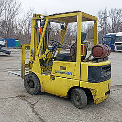 Складський навантажувач Mitsubishi FG 1.5 т, Б/В, газ, бензин, вилковий навантажувач з висотою підйому 3 м, газовий навантажувач
