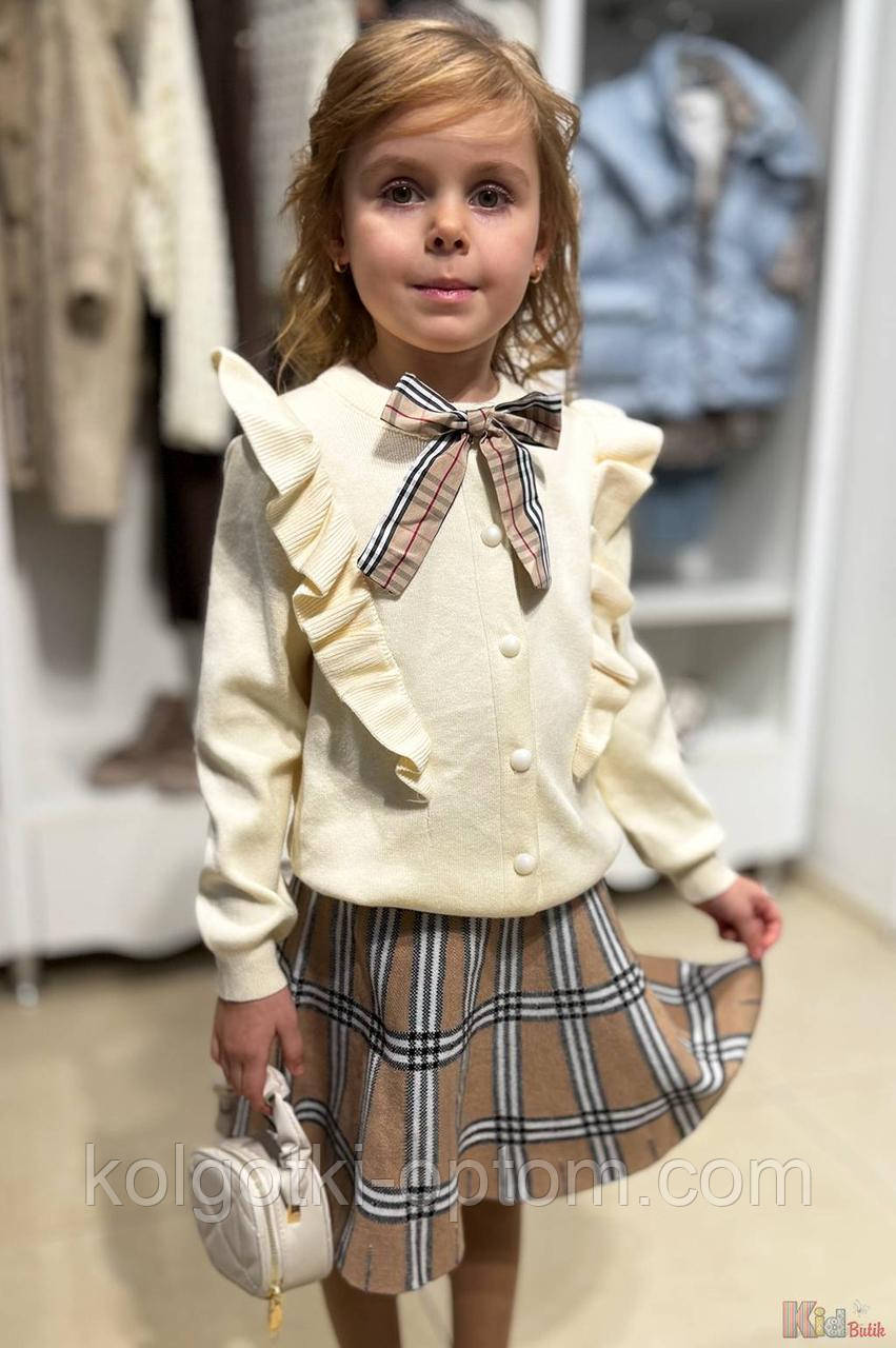 ОПТОМ Костюм з бантом кардиган + спідниця (98 см.)  No name 2125000865539, фото 1