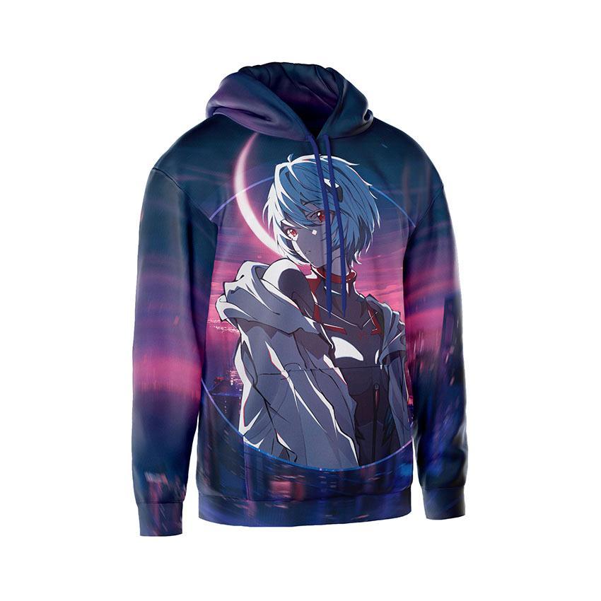 Худі чоловіче з принтом «Аянамі Рей. Євангеліон. Ayanami Rei. Evangelion»