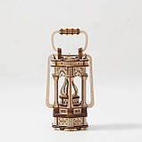Конструктор Robotime 3D дерев'яний пазл модель Вінтажний ліхтар ROKR Vintage Lantern LG907, фото 3